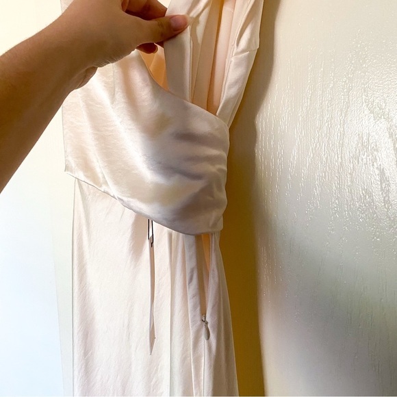 Bec + Bridge Dress Piper Asymmetrical Satin Midi Wedding Rehearsal Ivory 8 NWT - Picture 5 of 16